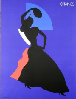 K Puppo Gitanes Serigraphie 1991 on heavy paper original french poster