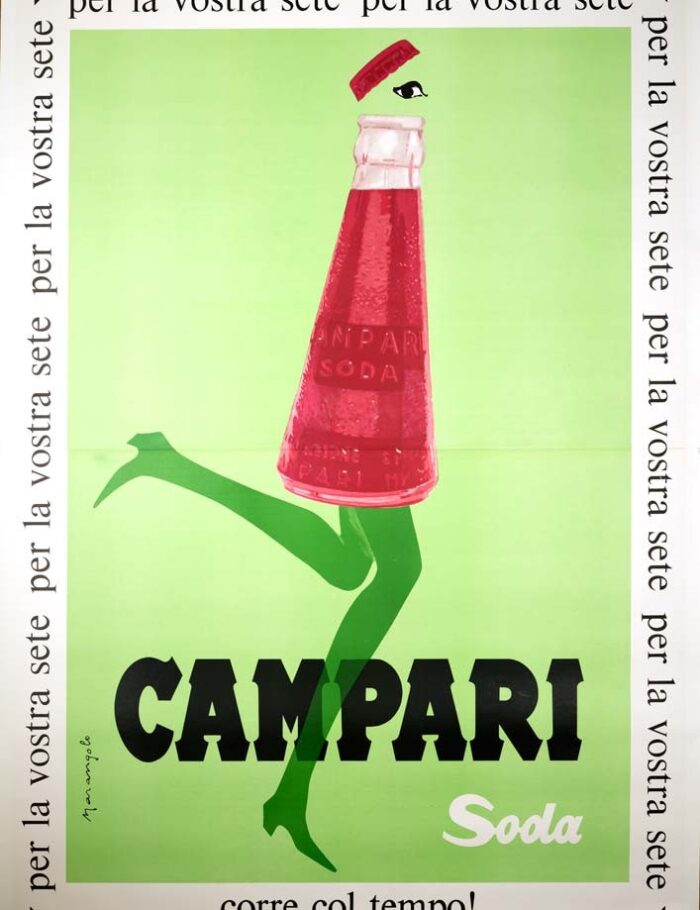 Campari Soda by Franz Marangolo 1968 Corre col tempo original