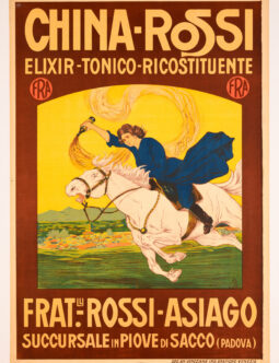 China Rossi Elixir Tonic c1930 original italian poster