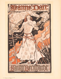 Jeanne d’Arc – Sarah Bernhardt by Eugene Grasset 1899 Stone Lithograph Maitres de l’Affiche Plate 174