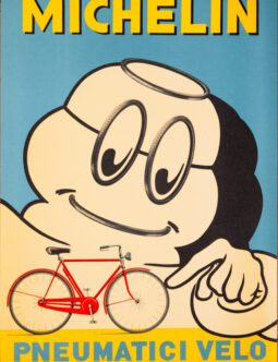 Bibendum Michelin Man Italian Bicycle Tires 1950 ORIGINAL VINTAGE POSTER
