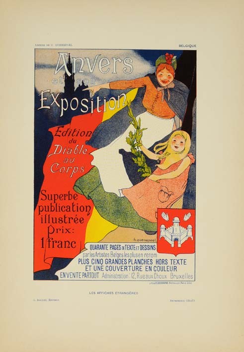 Anvers expo by Evenpoel for Les Affiches Etrangeres 1894