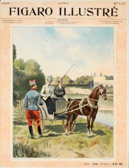 Figaro Illustre carriage by Vallet 1898 on linen