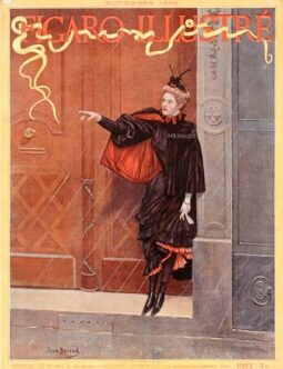 Figaro Illustre door woman by Jean Beraud 1898 on linen