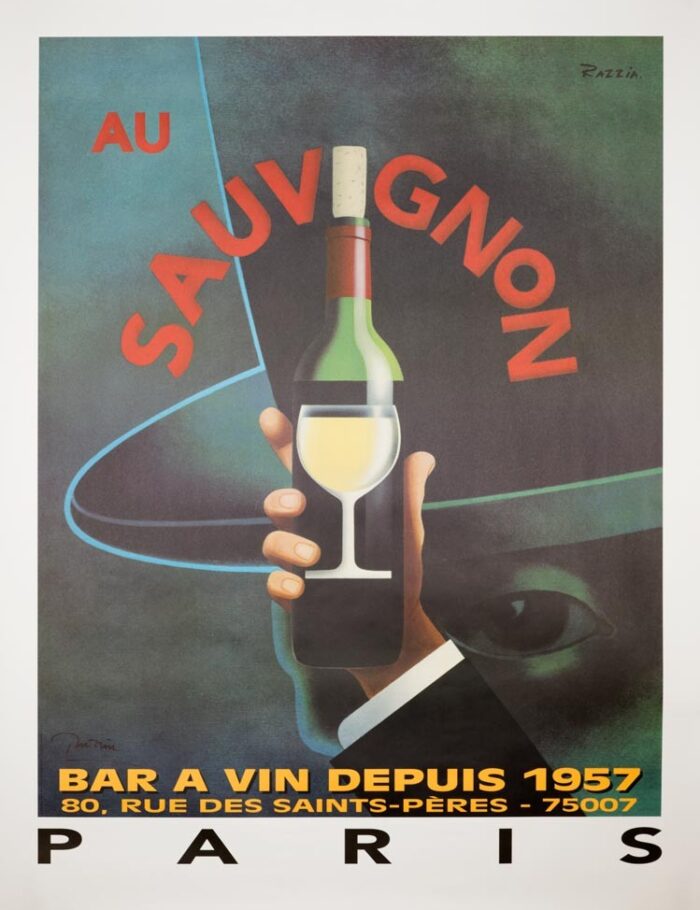 Razzia Au Sauvignon Bar a Vin Paris original 1995 large