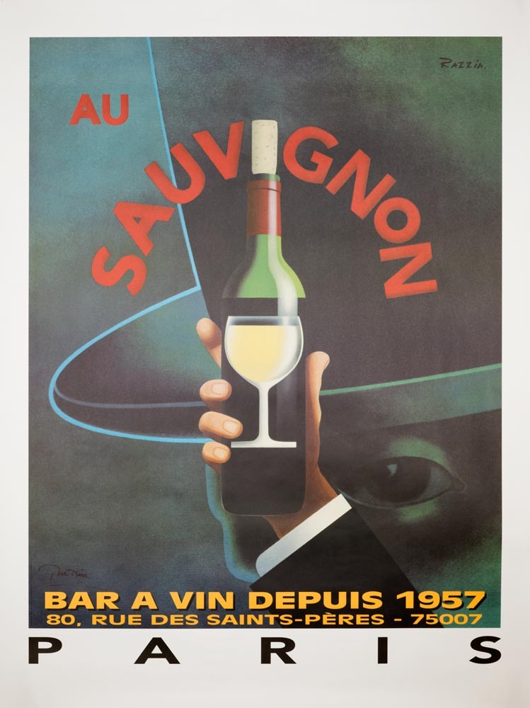 Razzia Au Sauvignon Bar a Vin Paris original 1995 large