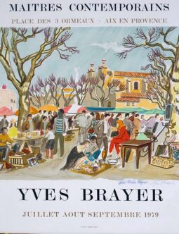 Yves Brayer exhibition in Aix en Provence 1979 on linen