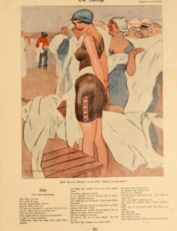 Simplicissimus 1913 Marcello Dudovich Die Novize on linen original