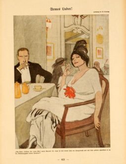 Simplicissimus 1913 Marcello Dudovich Armes Luder on linen original