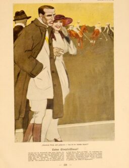 Simplicissimus 1913 Marcello Dudovich Polo match on linen original