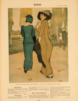 Simplicissimus 1913 Marcello Dudovich Fallobft on linen original
