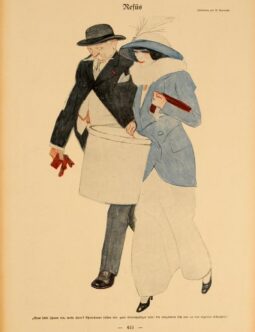 Simplicissimus 1913 Marcello Dudovich Refus on linen original