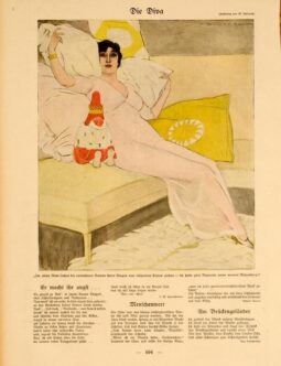Simplicissimus 1913 Marcello Dudovich Die Diva on linen original