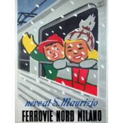 S Maurizio Ferrovie Nord Milano by Carlo Dradi ski destination poster