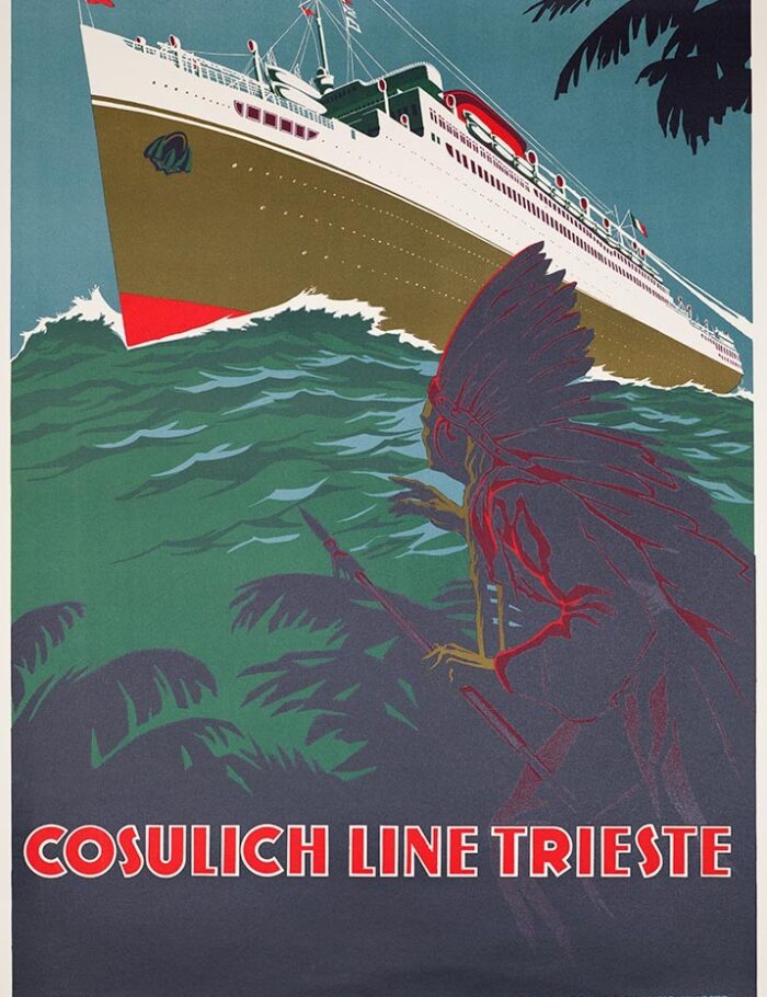 Cosulich Line 1939 by A Dondoli VINTAGE ORIGINAL Italian POSTER