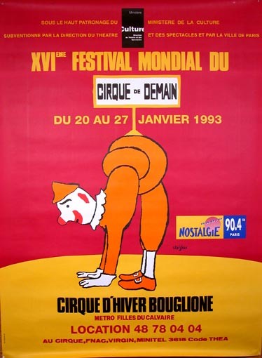 Festival Cirque Bouglione d'hiver de l'Affiche Raymond Savignac 1993