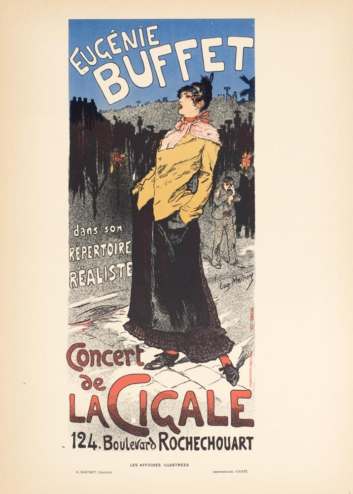 Eugenie Buffet La cigale by Metivet 1894 for Les Affiches Illustrees