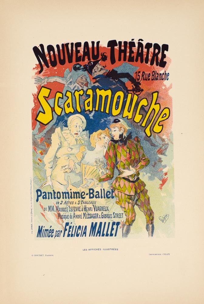 Scaramouche by Cheret 1894 for Les Affiches Illustrees