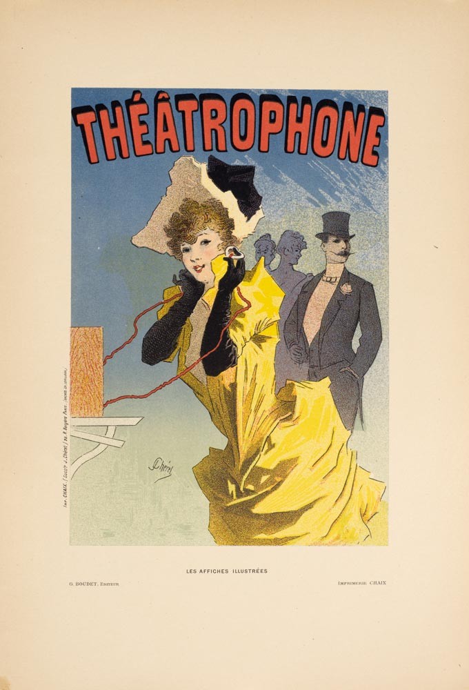 Theatrophone by Cheret 1894 for Les Affiches Illustrees