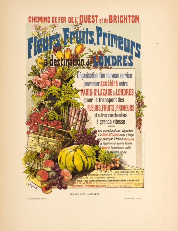 Fleurs fruits Primeurs by Fraipont 1894 for Les Affiches Illustrees