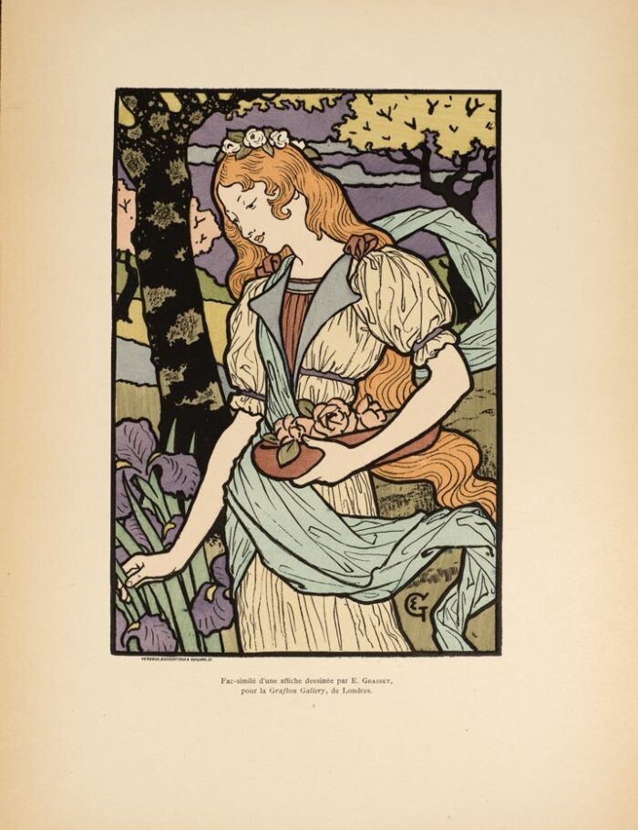 Garden by Eugene Grasset 1894 for Les Affiches Illustrees