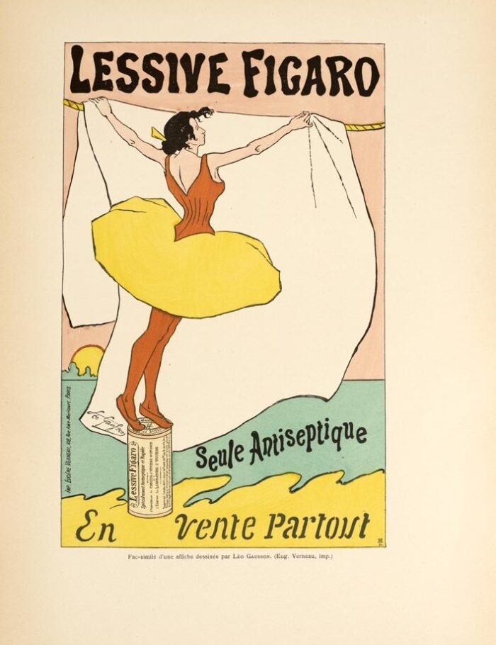 Lessive Figaro by Leo Gausson 1894 for Les Affiches Illustrees