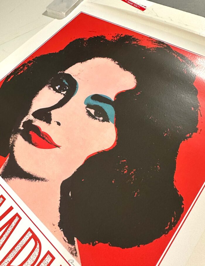 Elizabeth Taylor by ANDY WARHOL Exhibition ORIGINAL VINTAGE POP ART POSTER