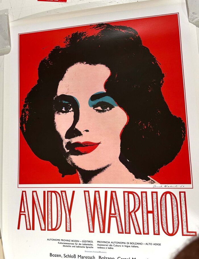 Elizabeth Taylor by ANDY WARHOL Exhibition ORIGINAL VINTAGE POP ART POSTER