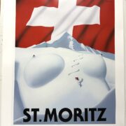 St Moritz ski poster by Razzia 2012 small