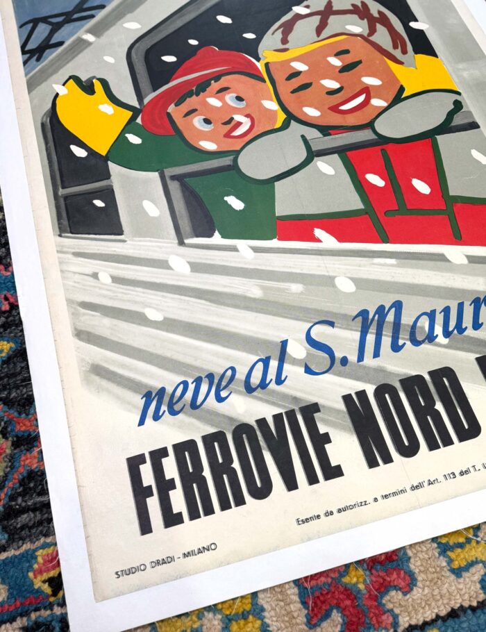 S Maurizio Ferrovie Nord Milano by Carlo Dradi ski destination poster