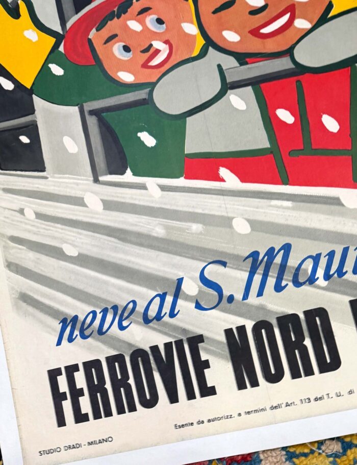 S Maurizio Ferrovie Nord Milano by Carlo Dradi ski destination poster