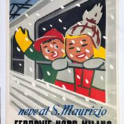 S Maurizio Ferrovie Nord Milano by Carlo Dradi ski destination poster