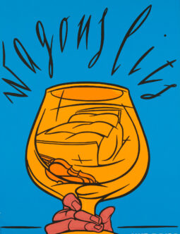 Wagon Lits Swiss by Valerio Adami 1987 original serigraphie