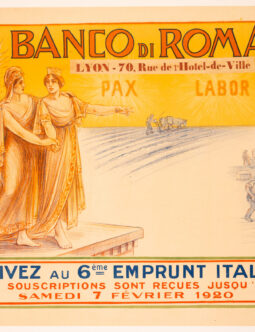 Banco di Roma by Orth c1920 Emprunt Colliseum Marianne Bank Poster