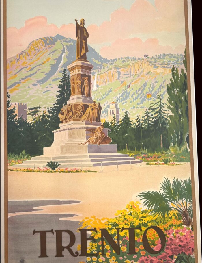 italian travel poster trento