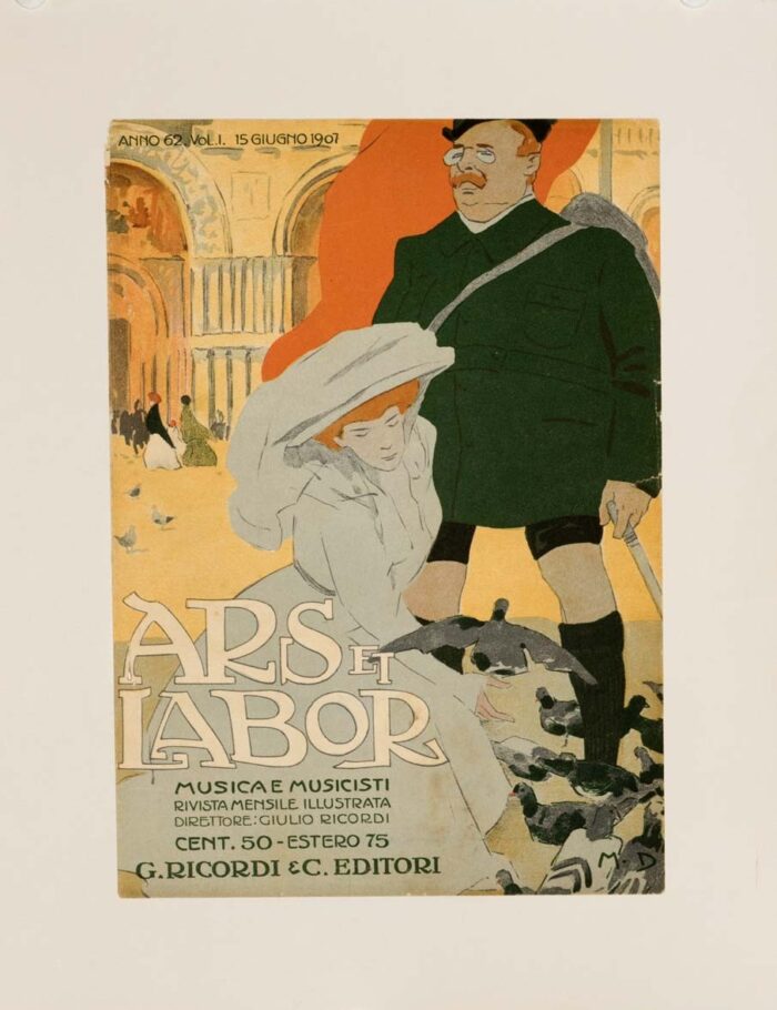 Ars et Labor by Marcello Dudovich 1908 Monthly Journal