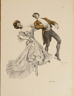 The dance, cake walk 1913 by Kainer on linen original