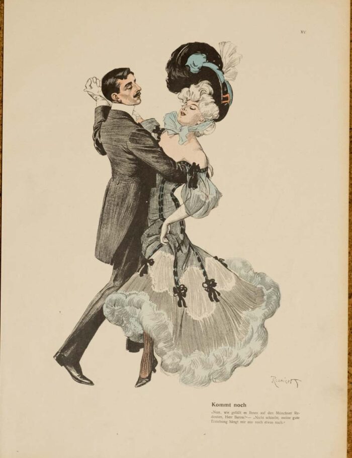 The dance, Kommt noch 1913 by Kainer on linen original