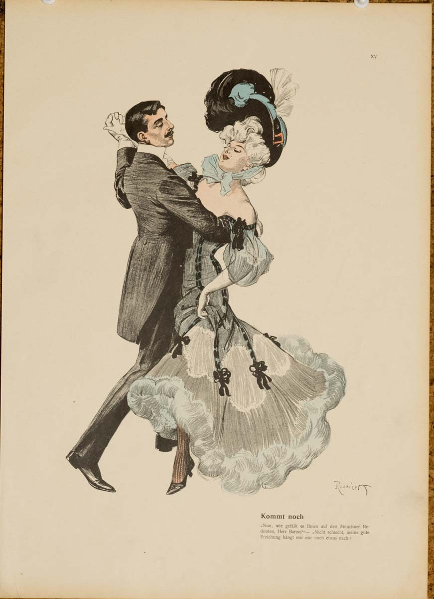 The dance, Kommt noch 1913 by Kainer on linen original