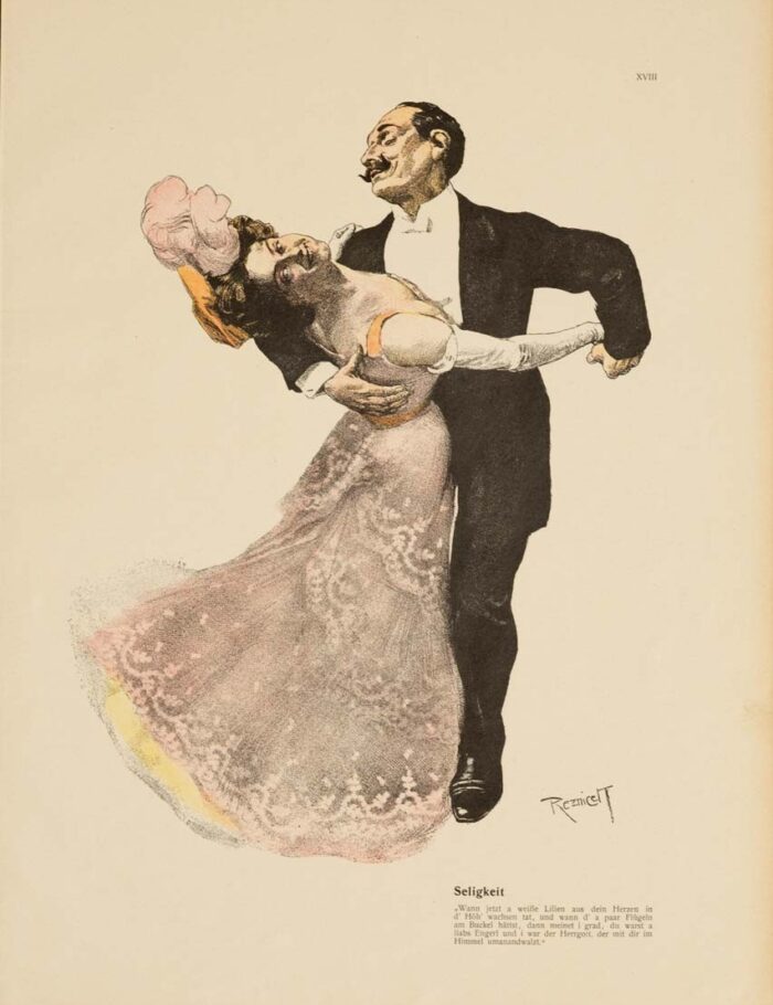 The dance, seligkeit 1913 by Kainer on linen original