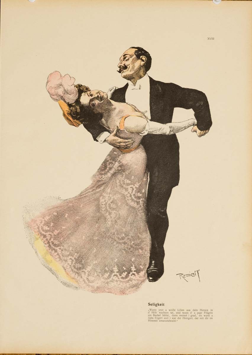 The dance, seligkeit 1913 by Kainer on linen original