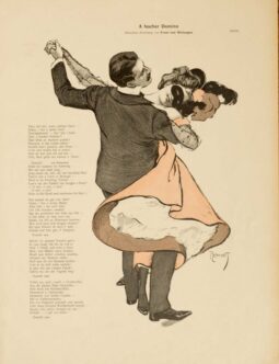The dance, Feschter Domino 1913 by Kainer on linen original