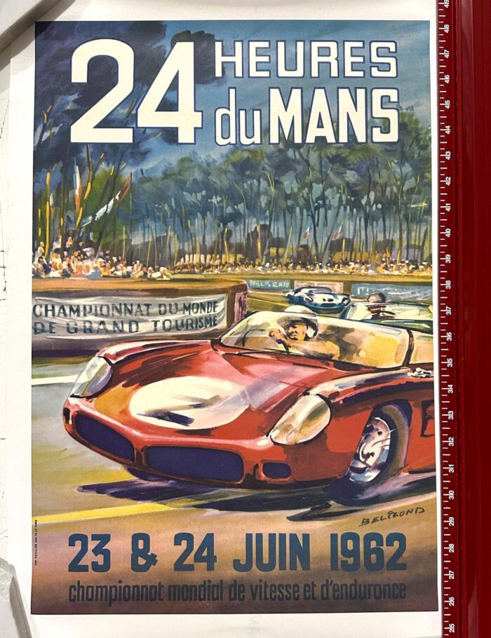 1962 24 hours du Mans (Lemans) by Beligond on linen