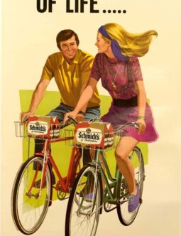 SCHMIDT BEER BICYCLES GO SCHMIDT'S ORIGINAL VINTAGE US POSTER