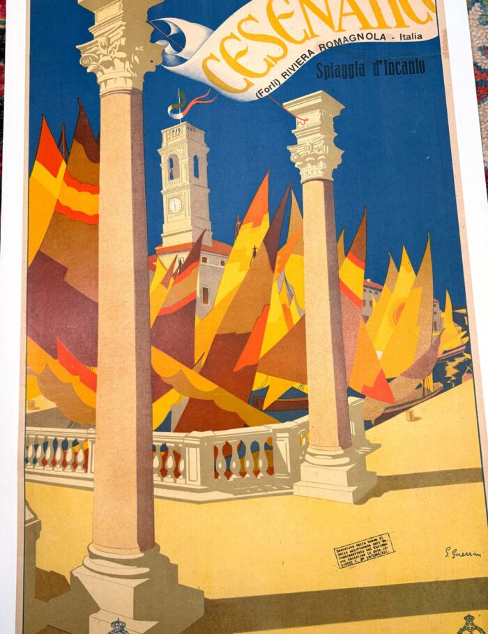 cesenatico italian travel poster