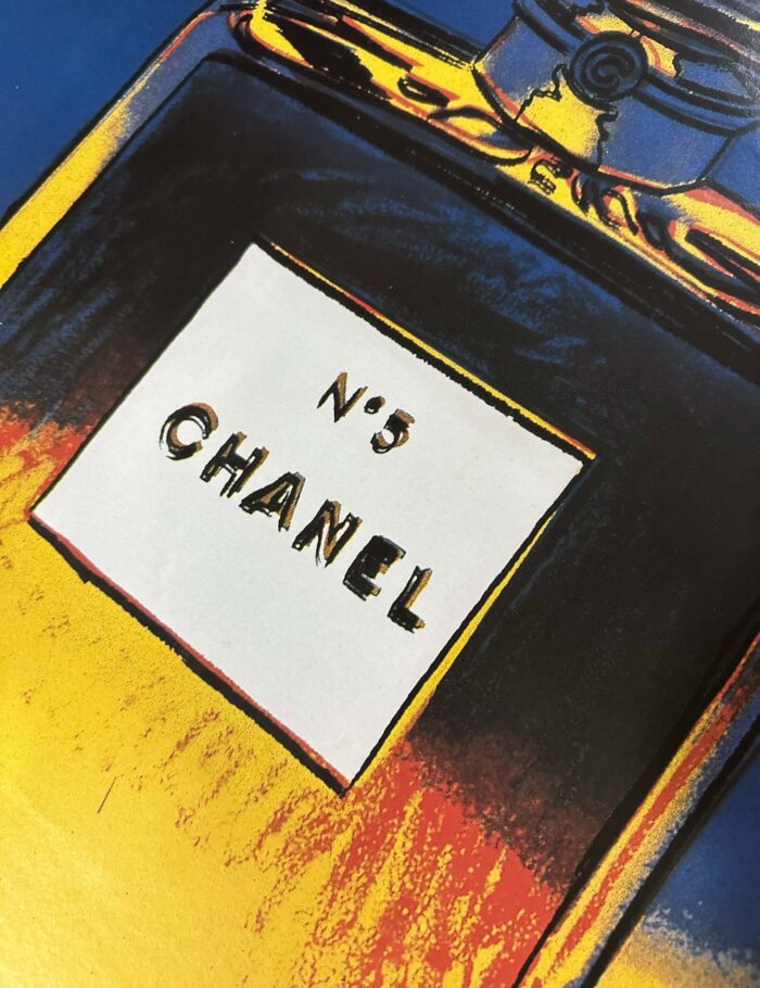 Andy Warhol Chanel N5 Perfume Yellow Blue 22 x 29 inches Original Authentic