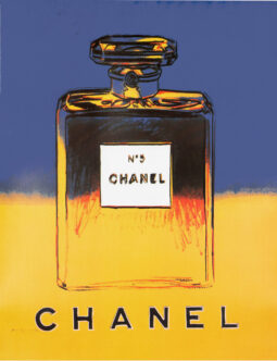 Andy Warhol Chanel N5 Perfume Yellow Blue 18.75 x 27.25 ORIGINAL