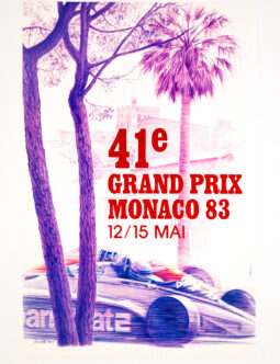 1983 Grand Prix Automobile of Monaco Pierre Lecomte original printing