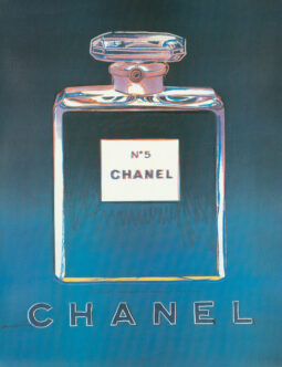 Andy Warhol Chanel N5 poster Perfume Blue Black 18.75 x 27.25 inches ORIGINAL