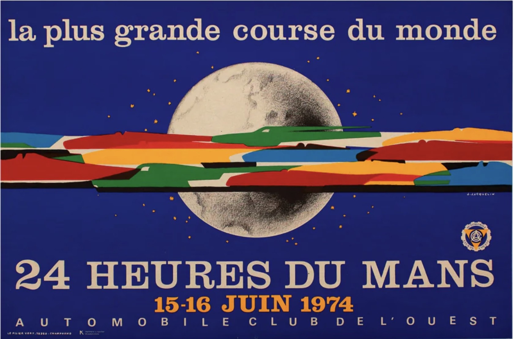 1974 24 hours du Mans (Lemans) original by Jacquelin